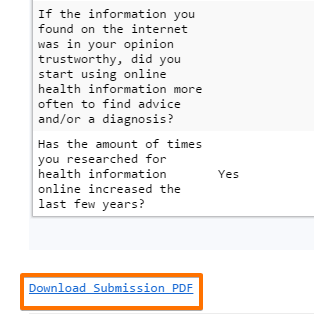 Is it possible to download submissions in CSV per single submission data? Image 2 Screenshot 41