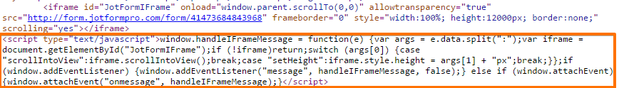 Embedding using the Iframe code   the form gets cut off when hidden fields are revealed Image 1 Screenshot 20