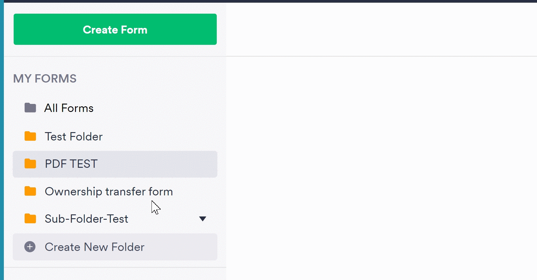 Can I create a subfolder?