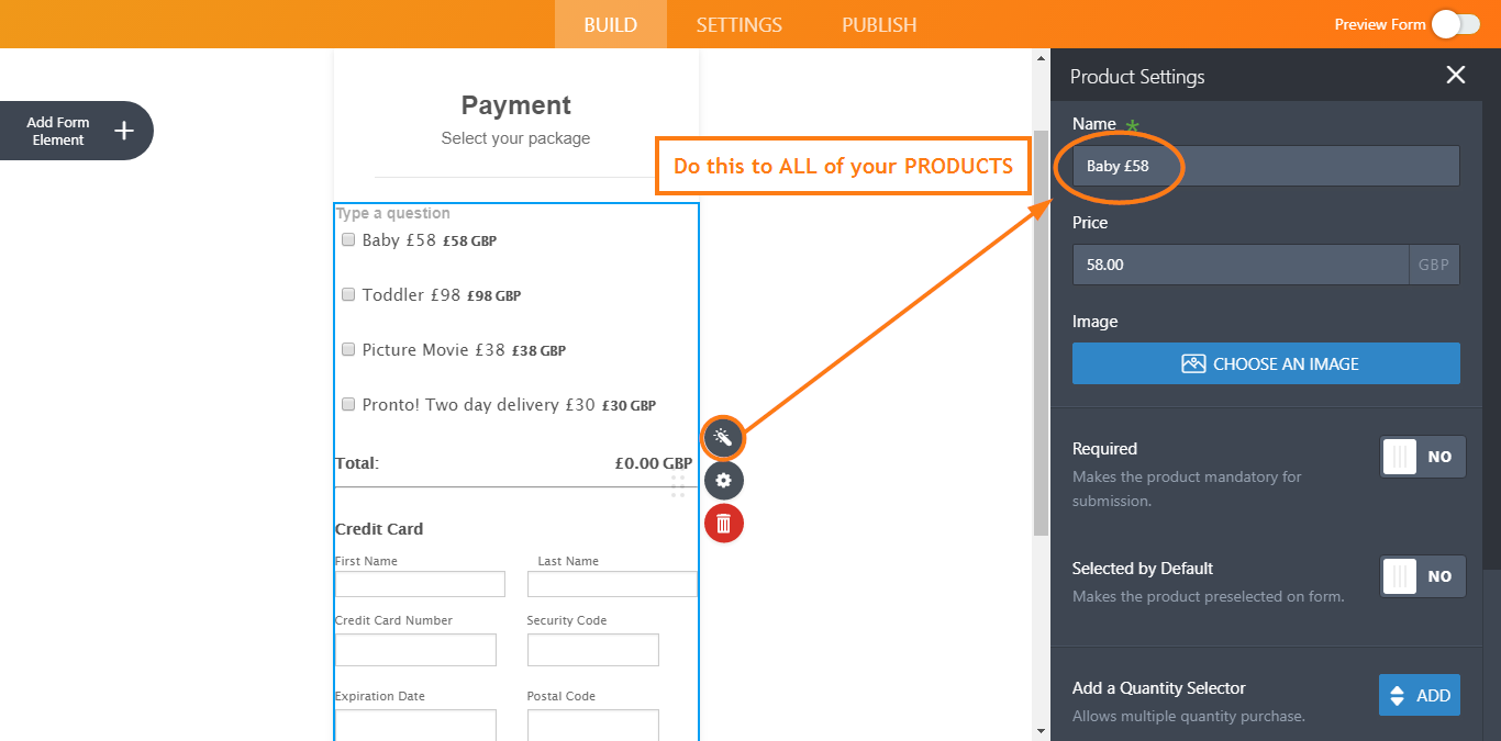 How can I remove the GBP text on the Square payment field Image 1 Screenshot 30