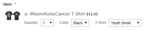 Can I offer multiple T Shirt sizes per order? Image 1 Screenshot 20