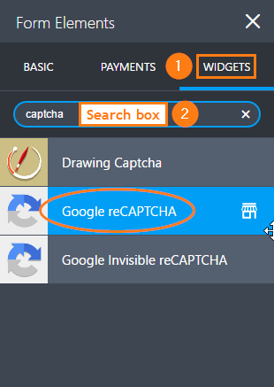 Do you have a Google reCaptcha widget? Image 1 Screenshot 20