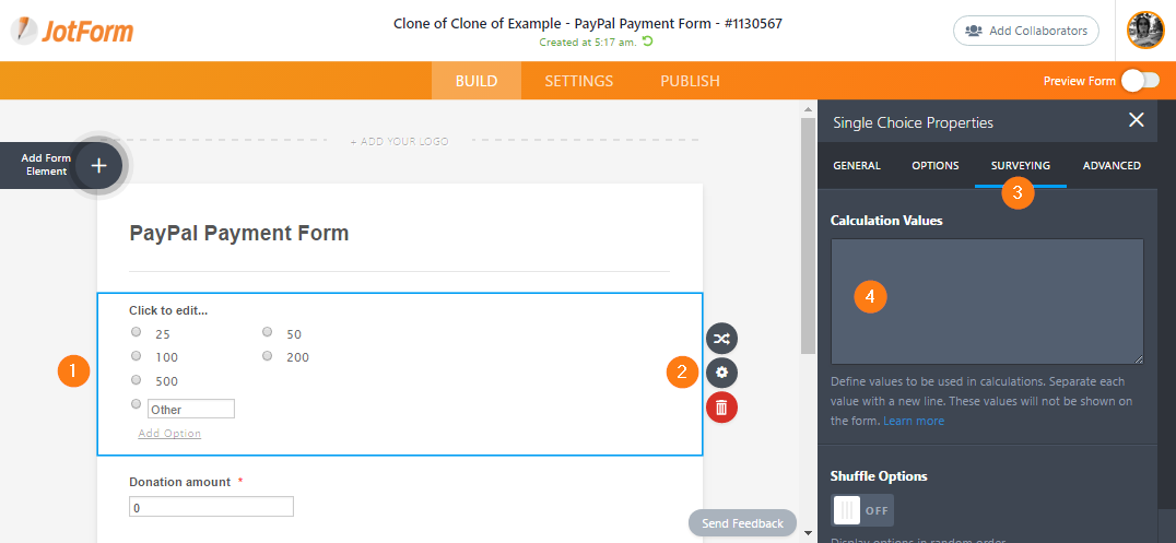How can I assign calculation values to radio buttons then pass it onto a payment field Image 1 Screenshot 20