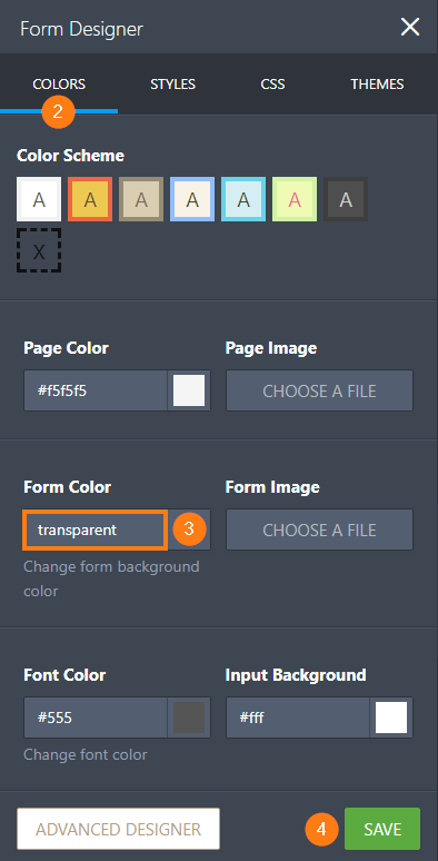 Making The Form Background Transparent