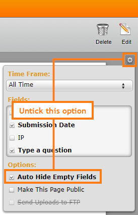How can I show empty fields on submissions? Image 1 Screenshot 20