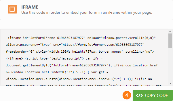 where to place iframe code in html