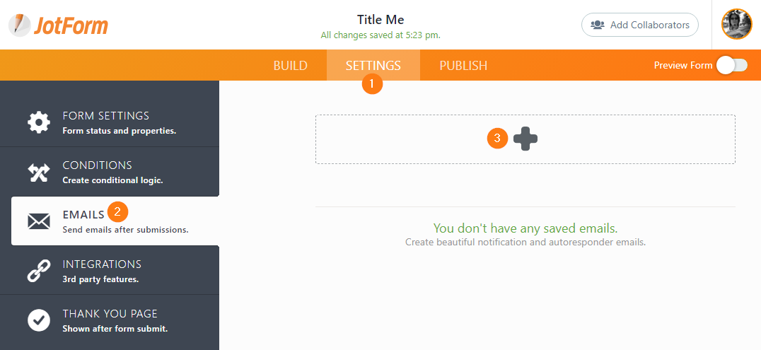 იმეილ შეტყობინებების დაყენება Image-1