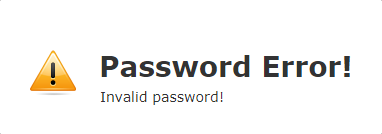 Password Error!