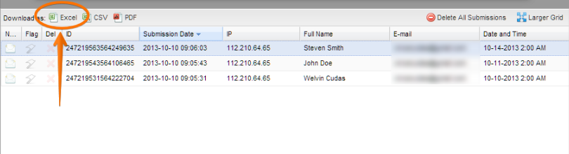 Old Submissions Page