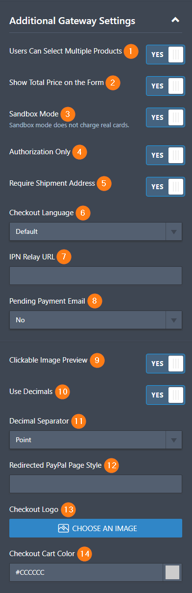 PayPal Forms