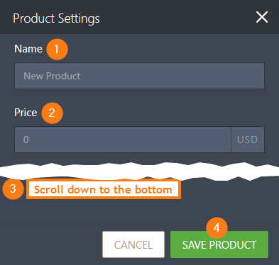 Product Settings