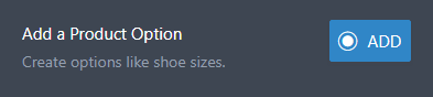 Add a Product Option