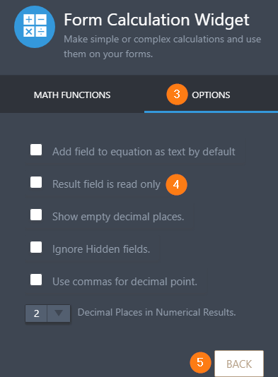 How can I set the form calculation widget to read only? Image 2 Screenshot 41