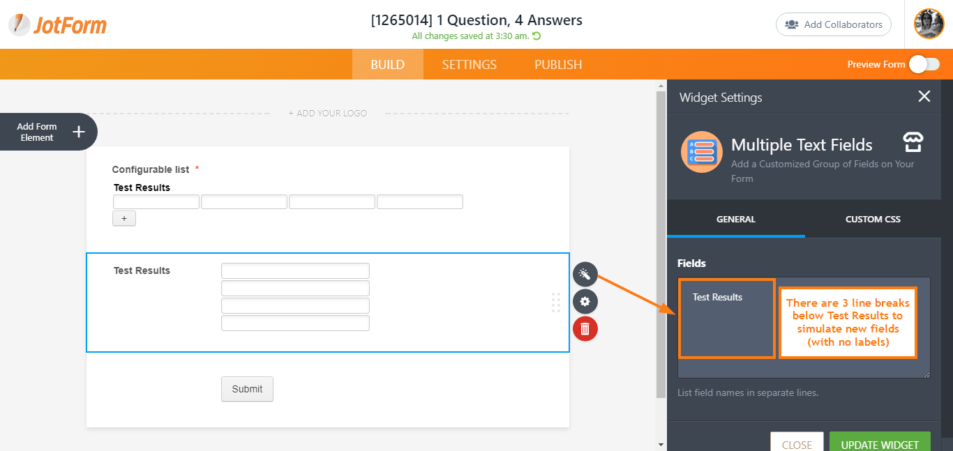 How can I setup a field with 1 question and 4 answers? Image 2 Screenshot 41