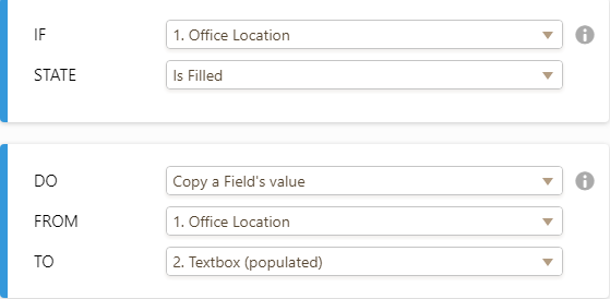 How can I populate another field based on the selection from a dropdown list? Image 1 Screenshot 20