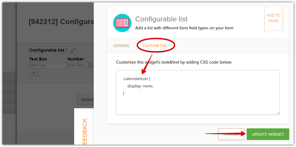 Widgets: How can I remove the date icon from the Configurable List? Image 2 Screenshot 41