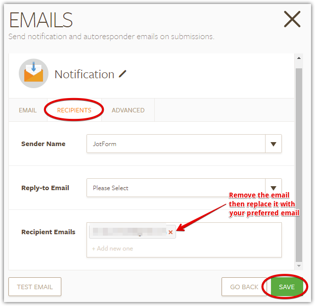 What will happen to the Email Notifications when a form is moved? Image 1 Screenshot 20