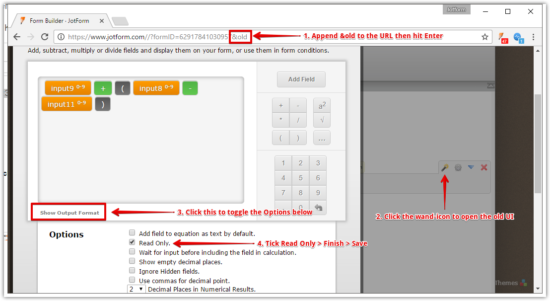 New Wizard UI: Form Calculation widget cant be set as read only on the new wizard Image 1 Screenshot 20