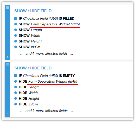 I want to show/hide fields and keep them aligned Image 1 Screenshot 20
