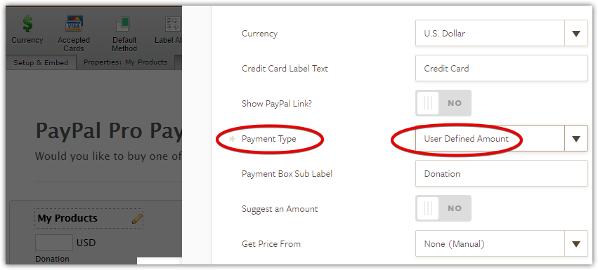 Can I set a user defined amount for Paypal? Image 1 Screenshot 20