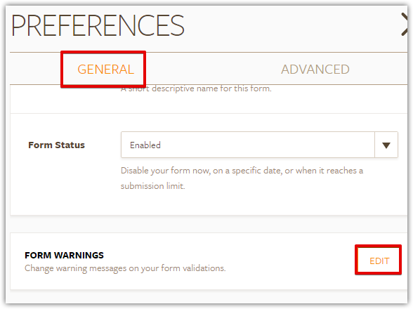 How can I change the Form Warnings? Image 1 Screenshot 20