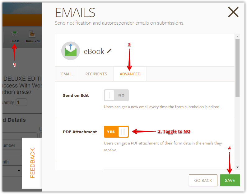 How to disable PDF attachment on email? Image 1 Screenshot 20