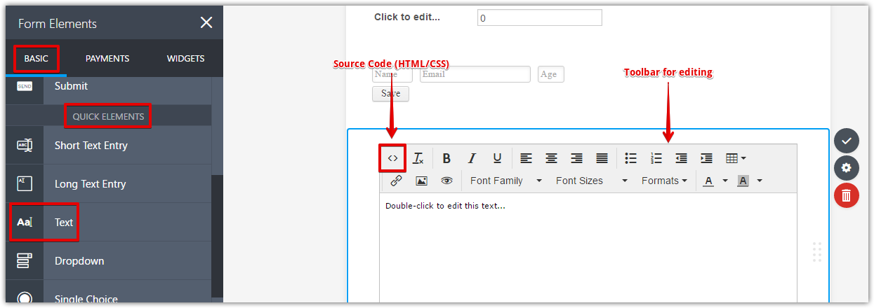 Can I add images to a short text entry? Or to any type of entry beside the heading tab? Image 1 Screenshot 20