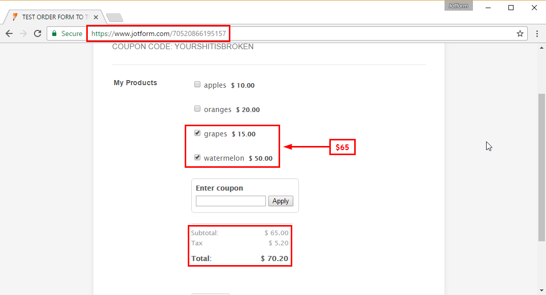 The tax calculation is wrong on the Payment Field Image 1 Screenshot 20