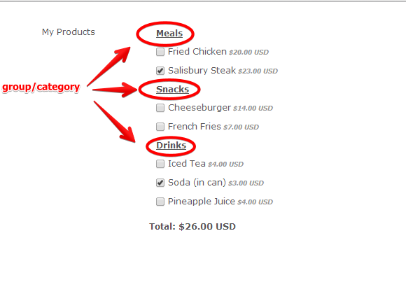 Creating separate sections for products on order form Image 1 Screenshot 20