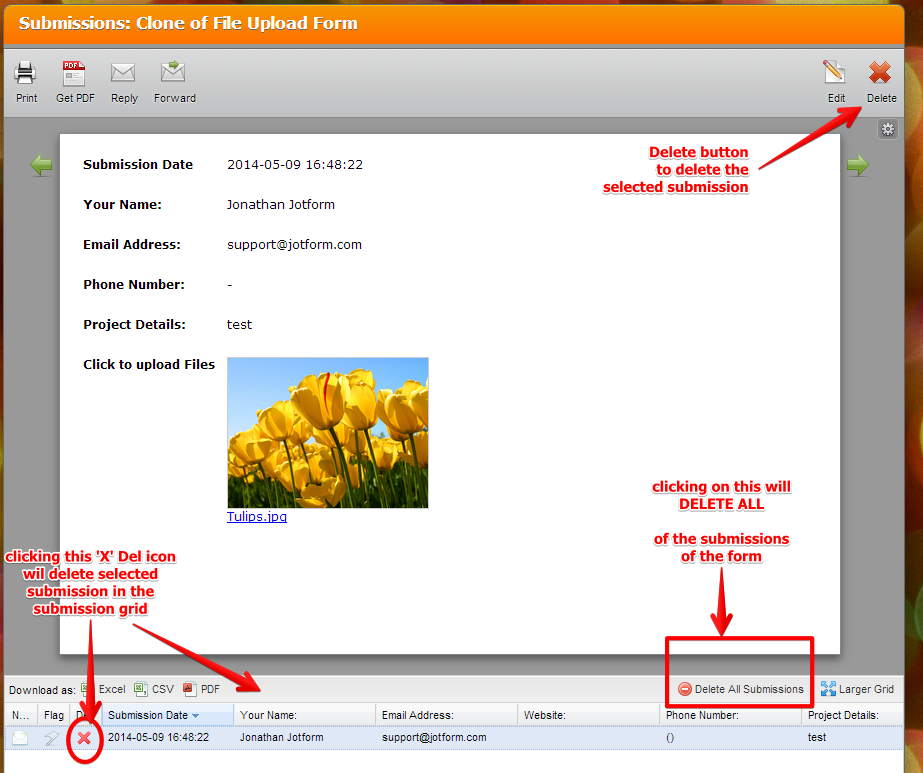 Delete uploaded files in form submissions Image 2 Screenshot 51