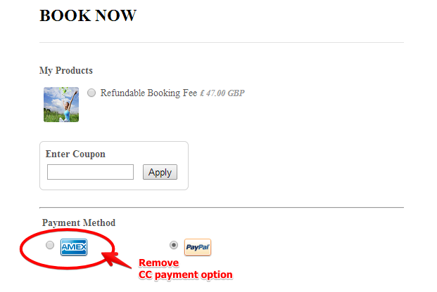 how to remove credit card option Image 1 Screenshot 30