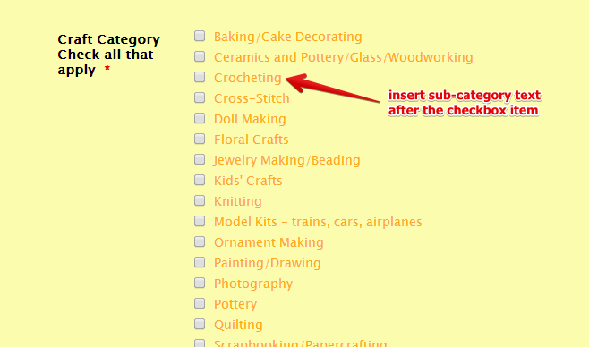How do I add a subheading to a category? Image 1 Screenshot 20