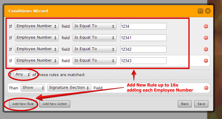 Can I attach a signature to a pre existing code or employee number? Image 2 Screenshot 41