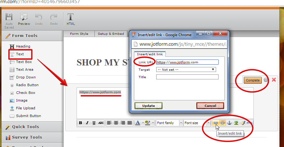 How to add URL Links in the form Image 1 Screenshot 20