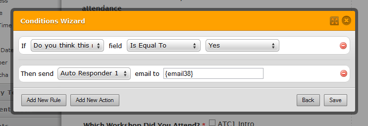 How can I have the form send an automatic email to the user that includes an attachment? Image 2 Screenshot 41