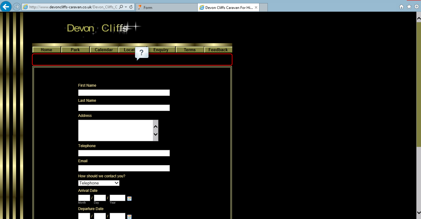 Form in IE is too far down the page Image 1 Screenshot 20