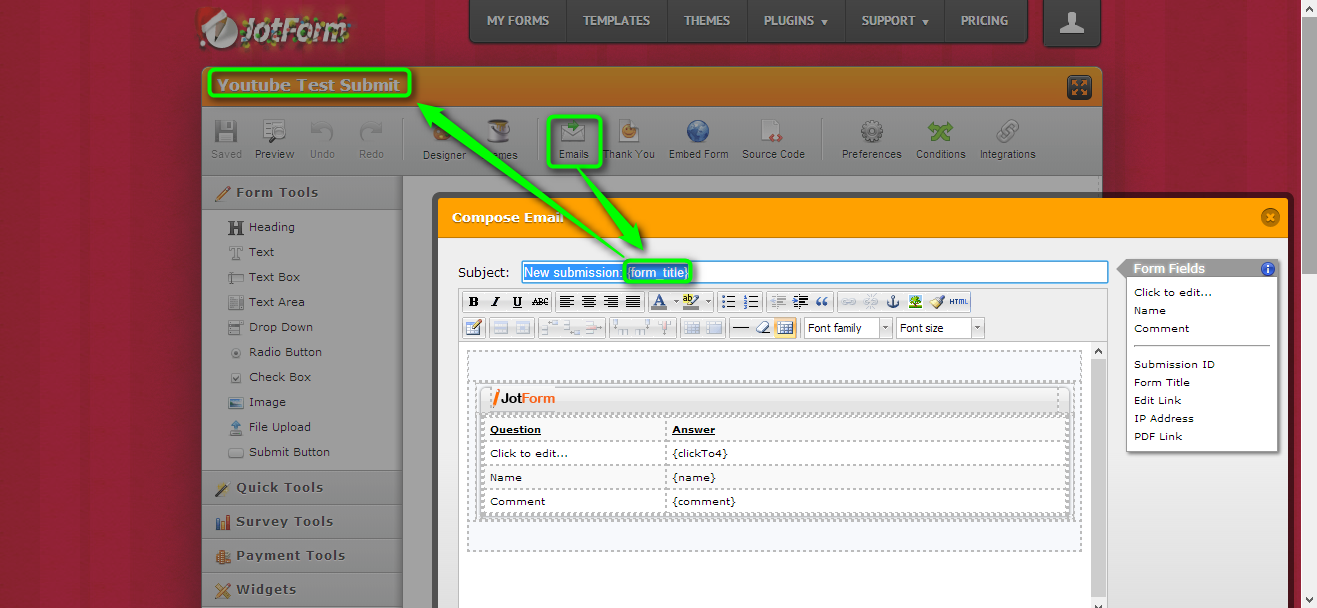 How can I trace the submissions to my jotforms if I have embedded many of them? Image 2 Screenshot 41