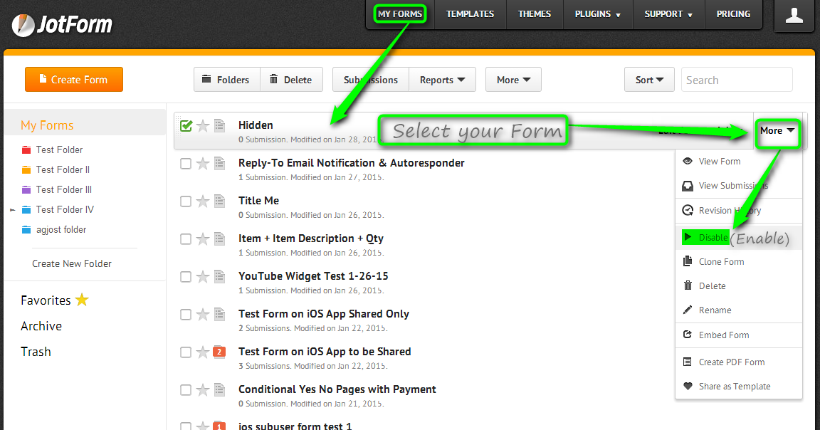 Where to find the Enable option in the form? Image 1 Screenshot 20