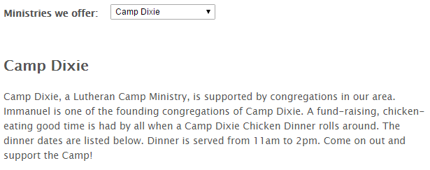 Why wont my link to camp dixie work? Image 1 Screenshot 20