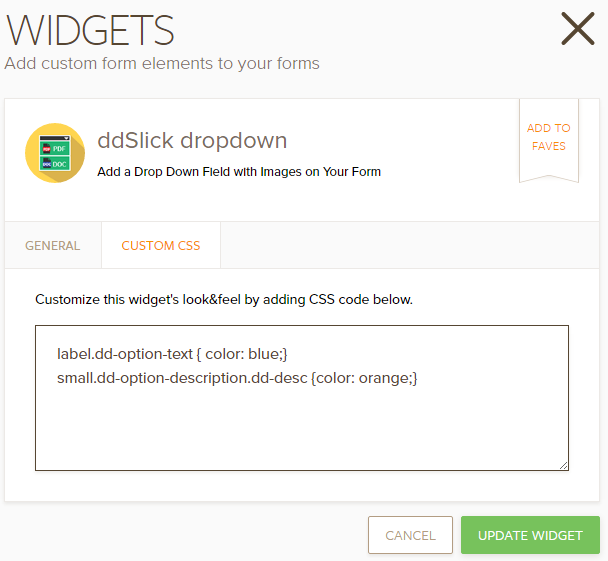 How can I use css to change the font color for the ddslick dropdown widget? Image 2 Screenshot 51