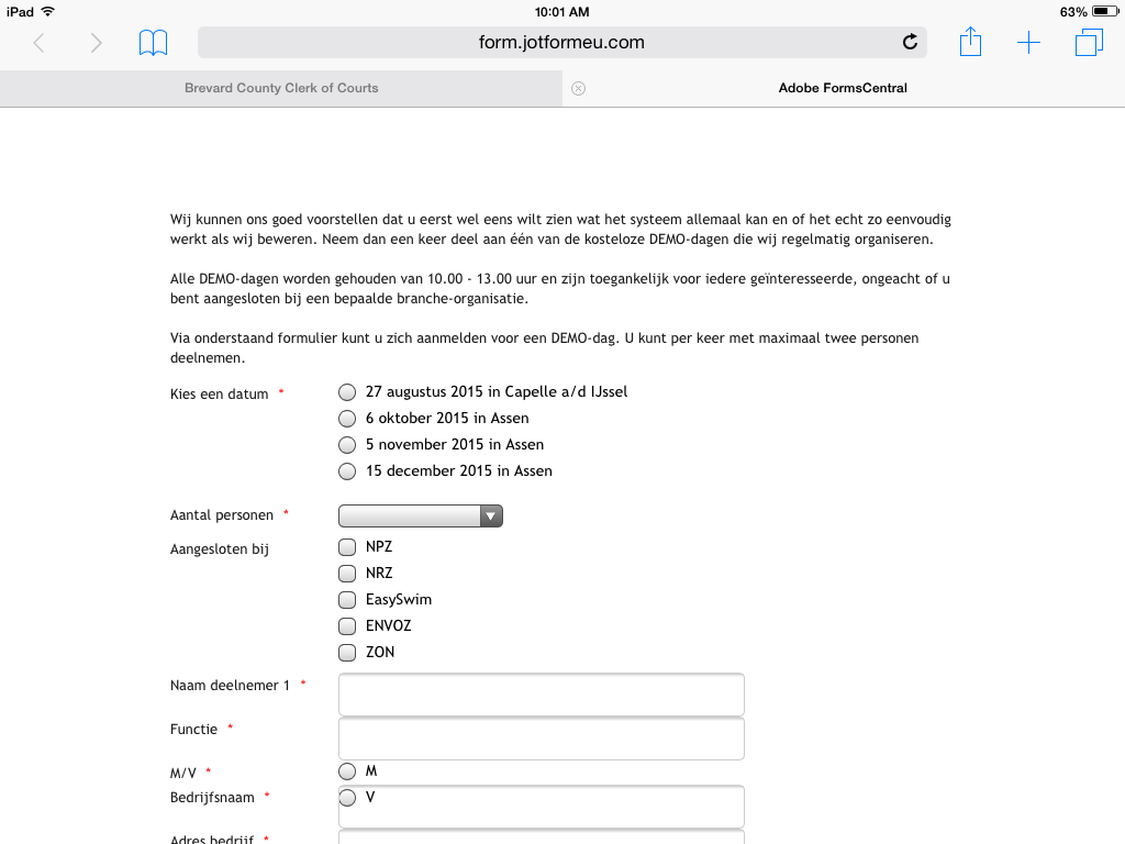 Embedded Form not displaying on Website when viewed on iPad Image 1 Screenshot 30