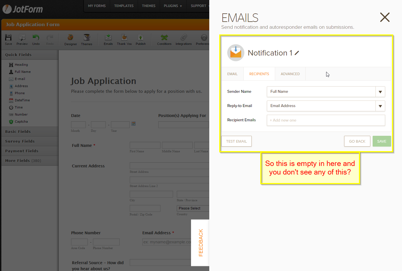 How can I change who receives the form after it has been submitted? Image 1 Screenshot 20