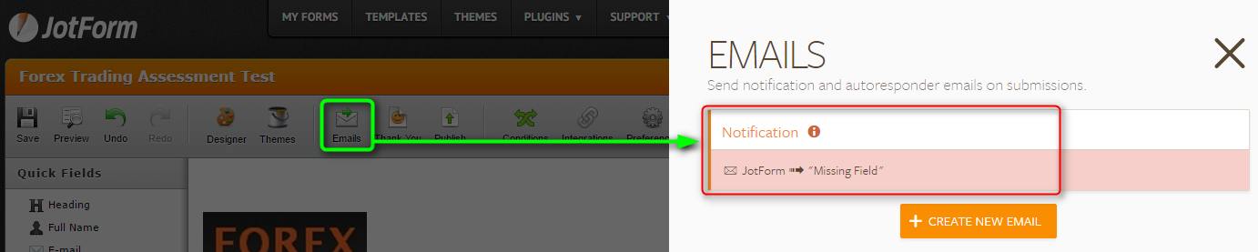 Why am I not receiving new submission notifications from one of my forms? Image 1 Screenshot 30