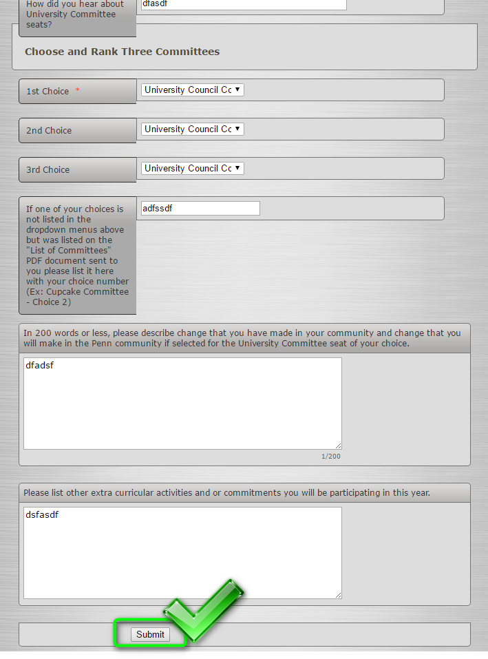 I cannot get the submit button on my form to show up on the actual form Image 1 Screenshot 20