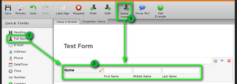 How can I gather someones first, middle, and last name on a form? Image 1 Screenshot 20