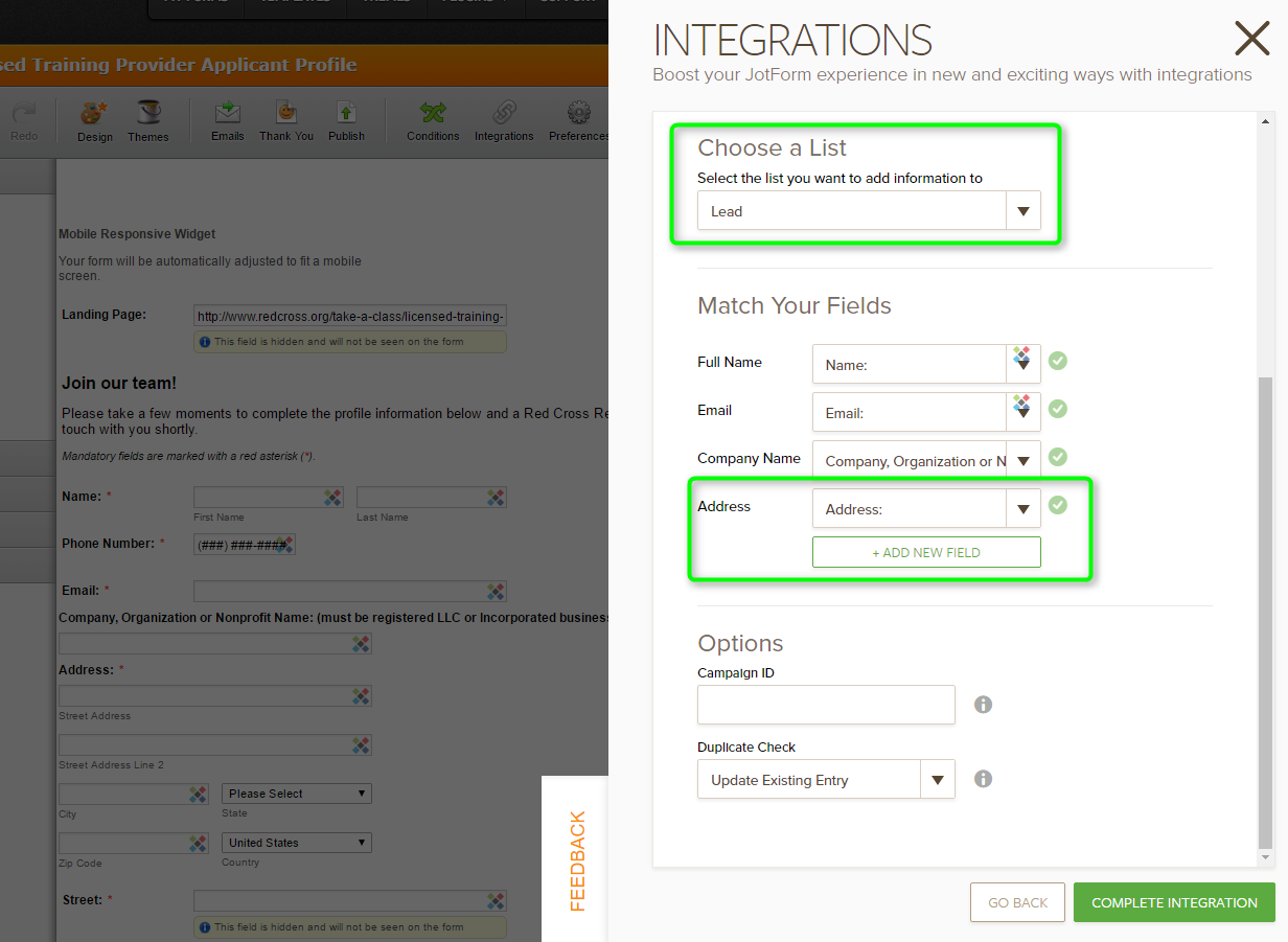 Sales Force: Ability to integrate separated fields with the address field in SalesForce Screenshot 20