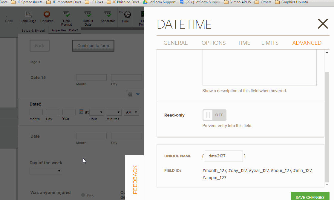 Why the field name for my date field has changed?