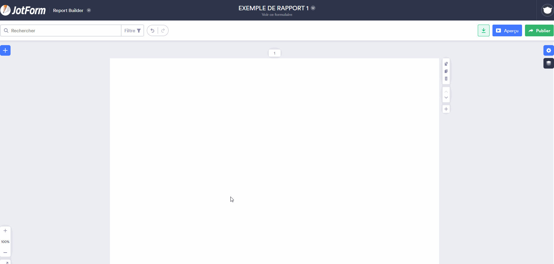 Créer un rapport Ajouter des éléments