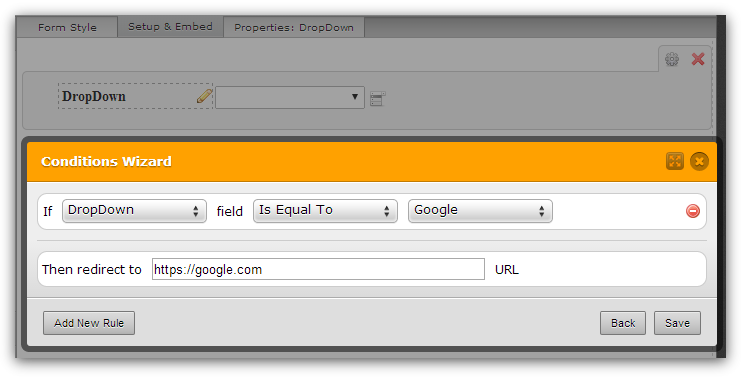 Redirect to diffrent URLs depending on the choice in the jotform fields Image 2 Screenshot 41