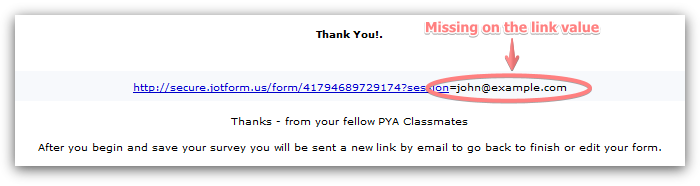 When someone follows the link to my form it is filled with the last persons information? Image 1 Screenshot 30